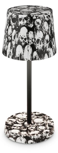 BRILONER Boja LED stolní lampička bezdrátová IP44, stmívatelné, dotykový vypínač, motiv lebky 7423043