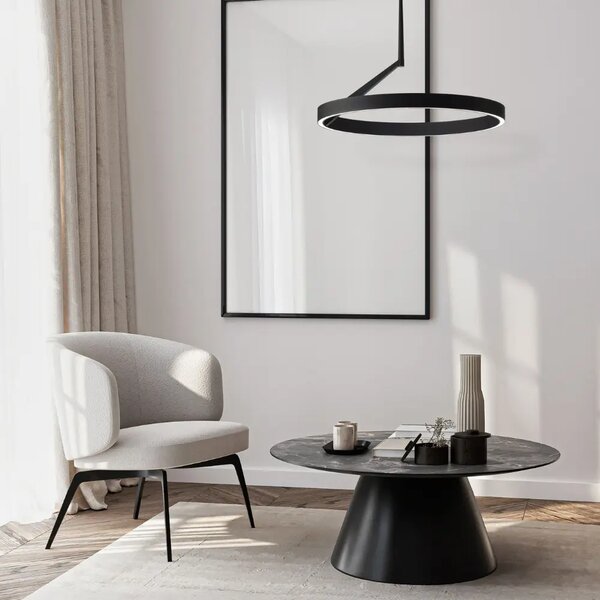 Nova Luce Černé kovové závěsné LED světlo Adaliz 60 cm