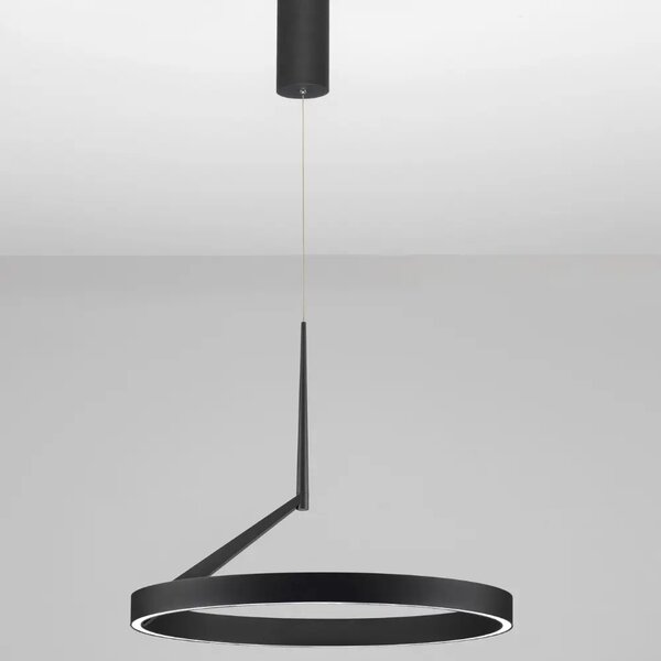 Nova Luce Černé kovové závěsné LED světlo Adaliz 60 cm