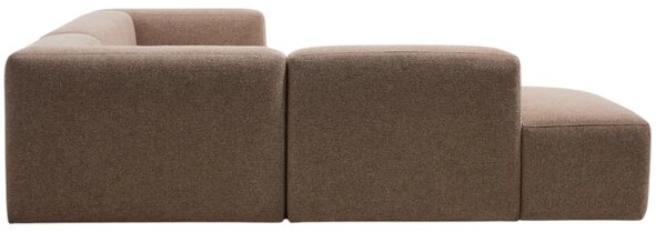 Kave Home Hnědá rohová pohovka Blok 320 cm, levá