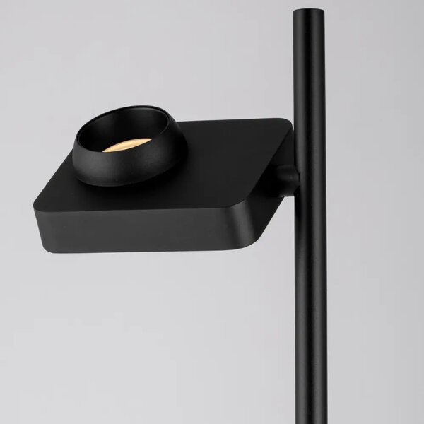 Nova Luce Černá kovová stojací LED lampa Kedros 131 cm