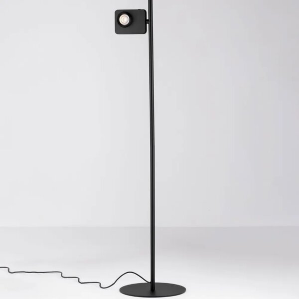 Nova Luce Černá kovová stojací LED lampa Kedros 131 cm