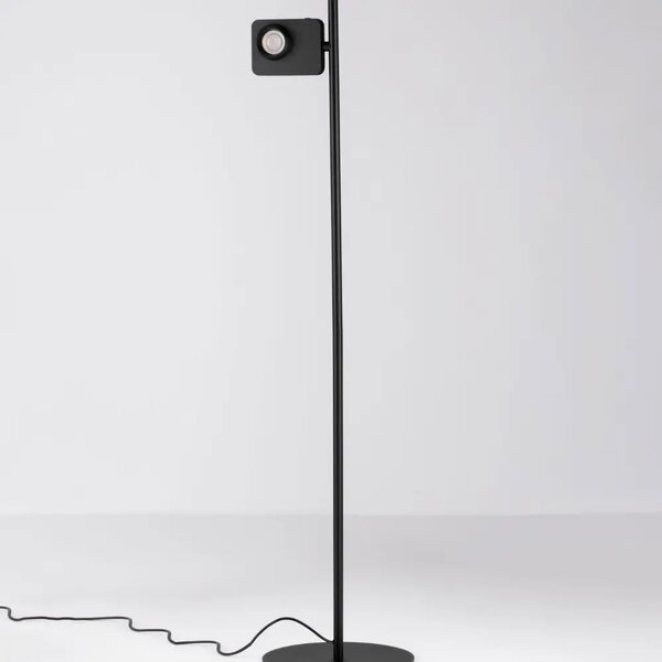 Nova Luce Černá kovová stojací LED lampa Kedros 131 cm