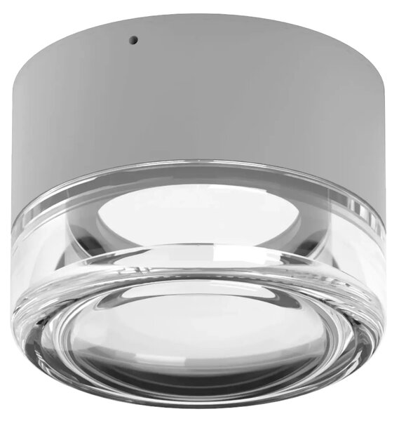 Linealight Nástěnné/stropní LED osvětlení Horus Plain, pr.12,6cm, 11W, CRI90, IP65 Barva skla: Kouřová, Barva montury: Černá