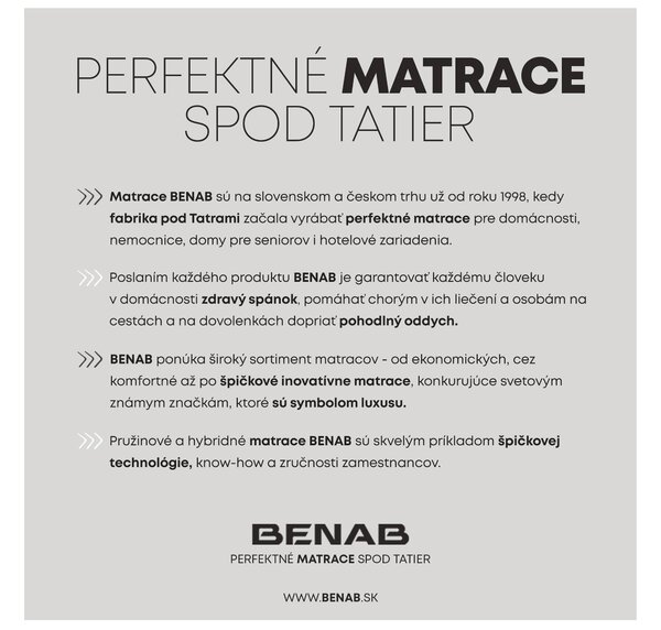 Pěnová matrace Benab Taranis Optimal 2.0 200x90 cm (T5) *AKCE 1+1