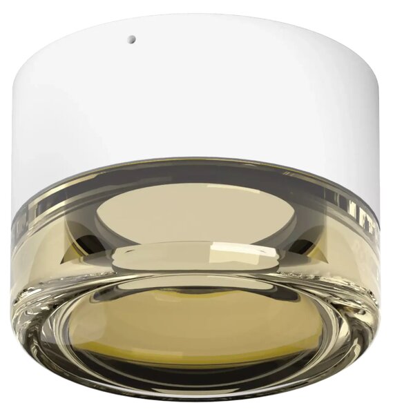 Linealight Nástěnné/stropní LED osvětlení Horus Plain, pr.12,6cm, 11W, CRI90, IP65 Barva skla: Kouřová, Barva montury: Černá