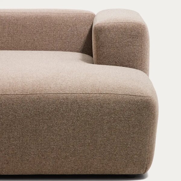 Kave Home Hnědá rohová pohovka Blok 320 cm, pravá