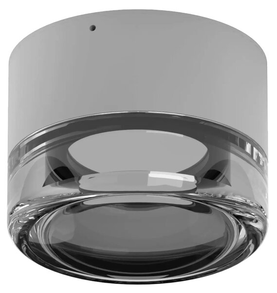 Linealight Nástěnné/stropní LED osvětlení Horus Plain, pr.12,6cm, 11W, CRI90, IP65 Barva skla: Kouřová, Barva montury: Černá