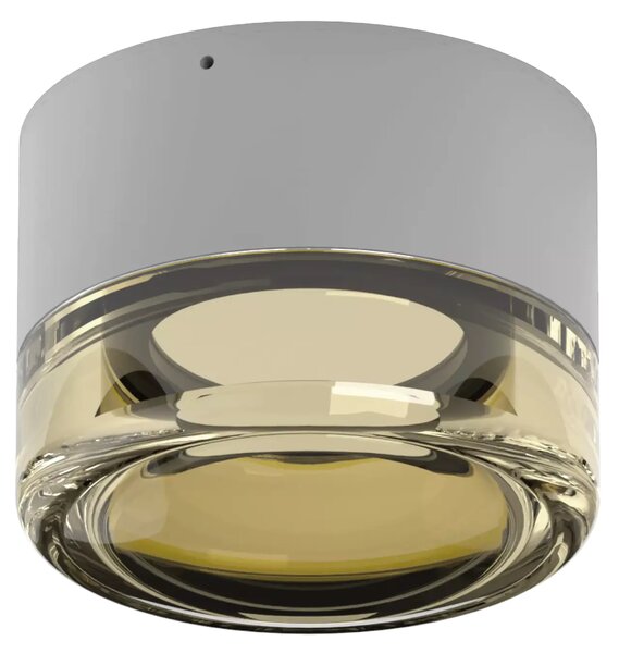 Linealight Nástěnné/stropní LED osvětlení Horus Plain, pr.12,6cm, 11W, CRI90, IP65 Barva skla: Kouřová, Barva montury: Černá