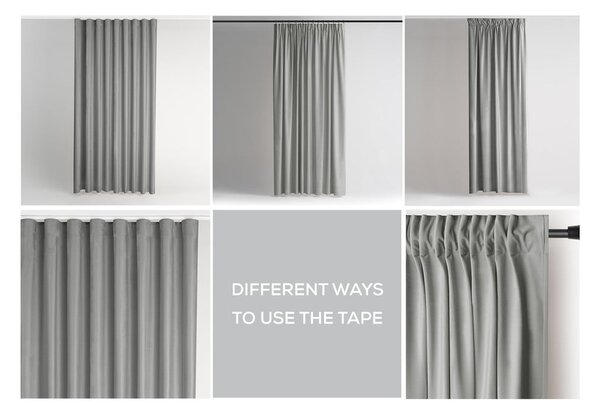 Světle šedý sametový dimout závěs 140x270 cm Pleat – Restilo