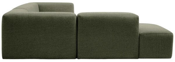 Kave Home Zelená rohová pohovka Blok 320 cm, levá