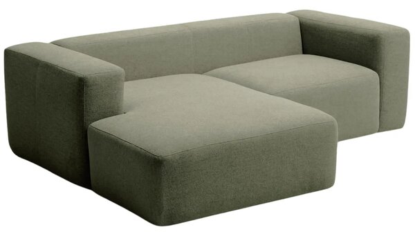Kave Home Zelená rohová pohovka Blok 240 cm, levá