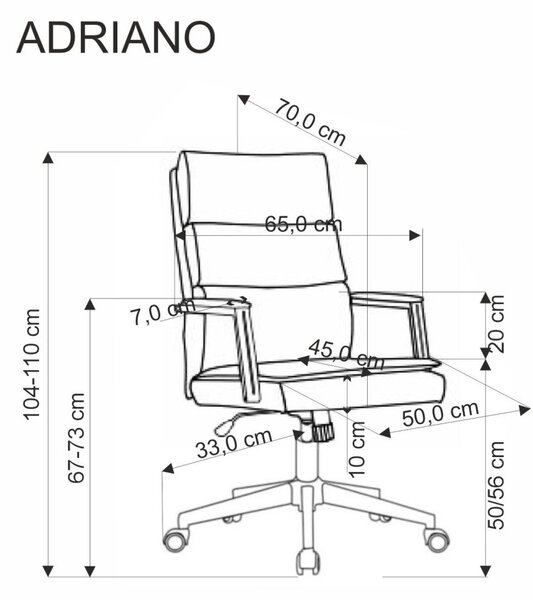 Halmar Kancelářské křeslo ADRIANO olivové