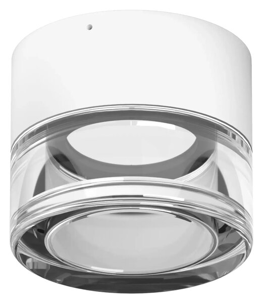 Linealight Nástěnné/stropní LED osvětlení Horus Convex, pr.12,6cm, 11W, CRI90, IP65 Barva skla: Kouřová, Barva montury: Šedá