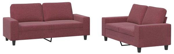 2dílná sedací souprava vínová textil 3201888