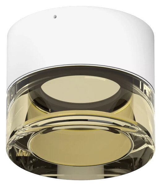 Linealight Nástěnné/stropní LED osvětlení Horus Convex, pr.12,6cm, 11W, CRI90, IP65 Barva skla: Kouřová, Barva montury: Šedá