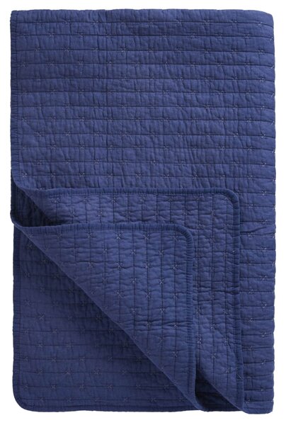 Prošívaný přehoz Indigo Cross Stitches 180 x 130 cm