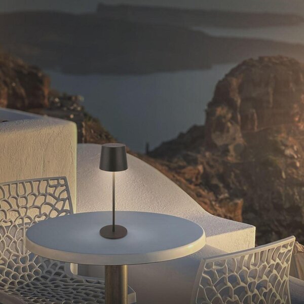 BRILONER Bota stolní lampa - 1,8W, 120lm, nabíjecí, LED, stmívatelné, dotykový vypínač, teplá bílá, černá 7708015