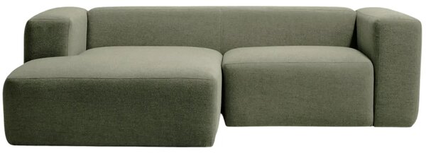 Kave Home Zelená rohová pohovka Blok 240 cm, levá