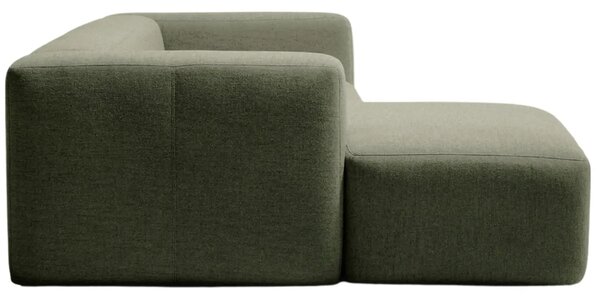 Kave Home Zelená rohová pohovka Blok 240 cm, levá