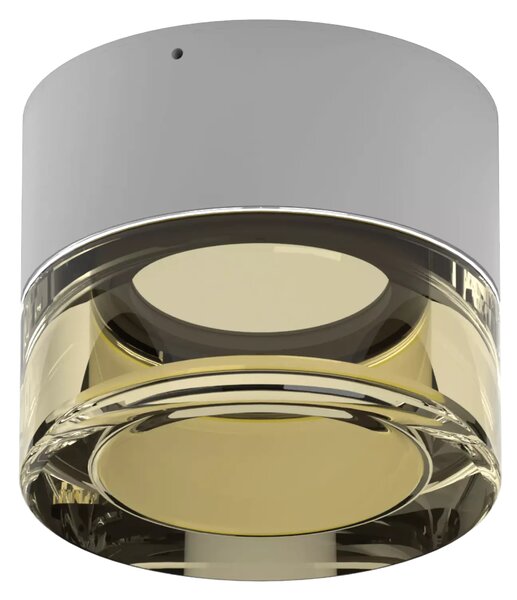 Linealight Nástěnné/stropní LED osvětlení Horus Convex, pr.12,6cm, 11W, CRI90, IP65 Barva skla: Kouřová, Barva montury: Šedá