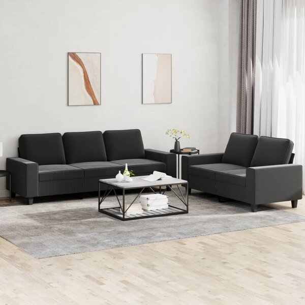 2dílná sedací souprava černá textil 3201902