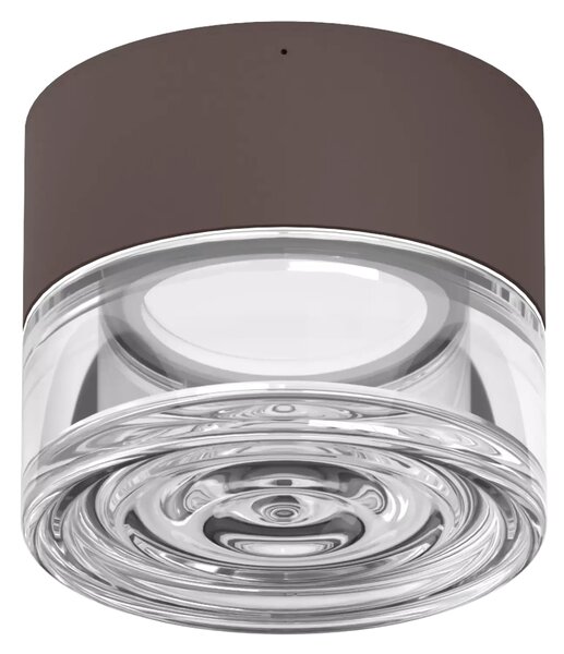 Linealight Nástěnné/stropní LED osvětlení Horus Concentric, pr.12,6cm, 11W, CRI90, IP65 Barva skla: Kouřová, Barva montury: Černá