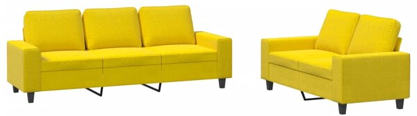 2dílná sedací souprava světle žlutá textil 3201903