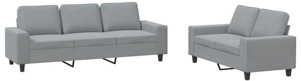 2dílná sedací souprava světle šedá textil 3201898