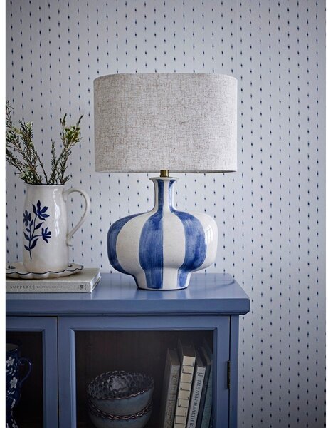 Keramická stolní lampa s textilním stínidlem (výška 46 cm) Alida – Bloomingville