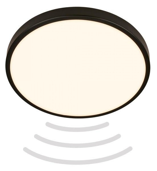BRILONER Chet LED stropní svítidlo IP54, 3m dosah čidla, pohybové čidlo, černá 3829015