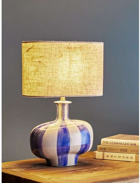 Keramická stolní lampa s textilním stínidlem (výška 46 cm) Alida – Bloomingville