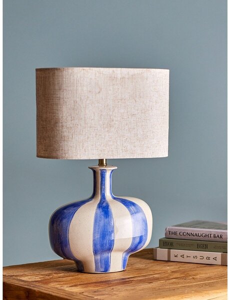 Keramická stolní lampa s textilním stínidlem (výška 46 cm) Alida – Bloomingville