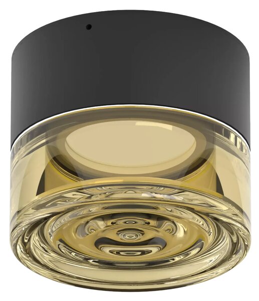 Linealight Nástěnné/stropní LED osvětlení Horus Concentric, pr.12,6cm, 11W, CRI90, IP65 Barva skla: Kouřová, Barva montury: Černá