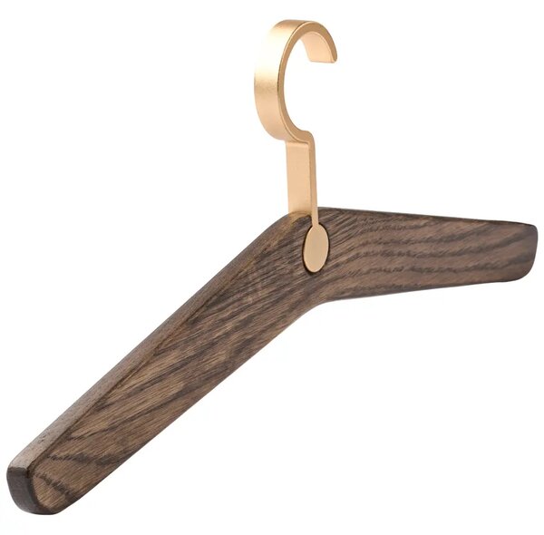 Bolia Set čtyř tmavých dubových ramínek Trapeze 41 cm
