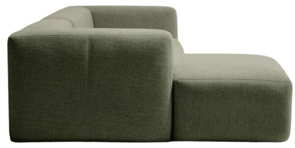 Kave Home Zelená rohová pohovka Blok 300 cm, levá