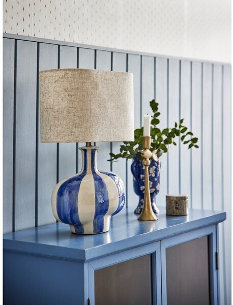 Keramická stolní lampa s textilním stínidlem (výška 46 cm) Alida – Bloomingville