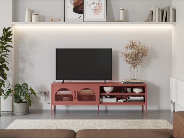 TV stolek v cihlové barvě 160x50 cm Diora – Marckeric