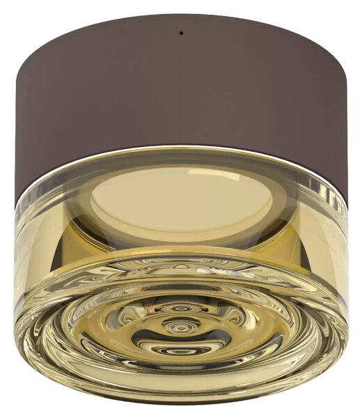 Linealight Nástěnné/stropní LED osvětlení Horus Concentric, pr.12,6cm, 11W, CRI90, IP65 Barva skla: Kouřová, Barva montury: Černá