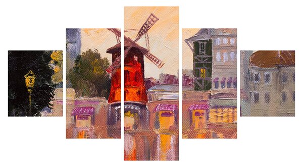 Obraz - Moulin rouge, Paříž, Francie (125x70 cm)