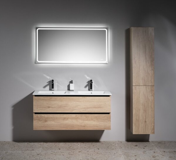 Sapho Sapho, EZARA dvouumyvadlová skříňka 120x55x46cm, dub cuneo, EZ121-2525