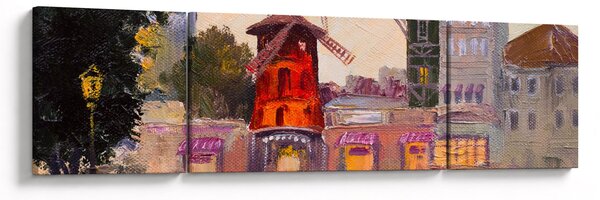 Obraz - Moulin rouge, Paříž, Francie (170x50 cm)