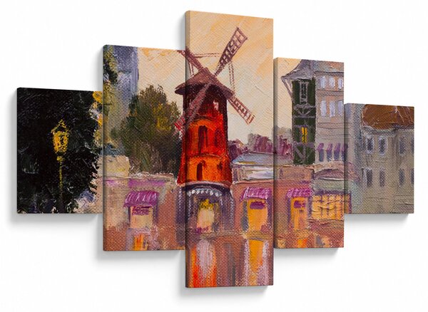 Obraz - Moulin rouge, Paříž, Francie (125x70 cm)