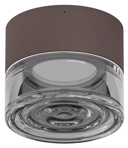 Linealight Nástěnné/stropní LED osvětlení Horus Concentric, pr.12,6cm, 11W, CRI90, IP65 Barva skla: Kouřová, Barva montury: Černá