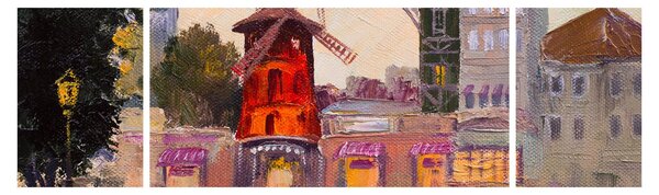 Obraz - Moulin rouge, Paříž, Francie (170x50 cm)