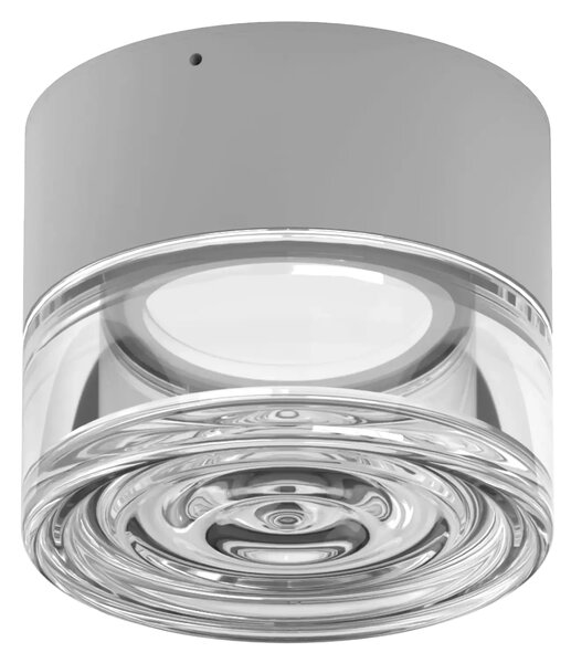 Linealight Nástěnné/stropní LED osvětlení Horus Concentric, pr.12,6cm, 11W, CRI90, IP65 Barva skla: Kouřová, Barva montury: Černá