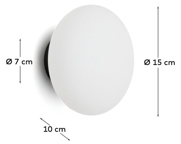 Bílé/ve stříbrné barvě nástěnné svítidlo ø 15 cm Bamila – Kave Home