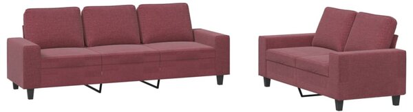 2dílná sedací souprava vínová textil 3201904