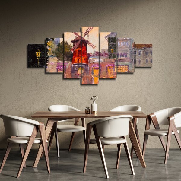 Obraz - Moulin rouge, Paříž, Francie (210x100 cm)