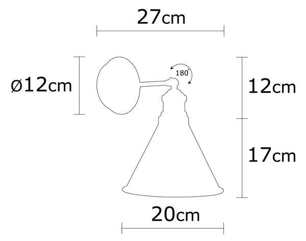 Opviq Nástěnná lampa Berceste IV černá